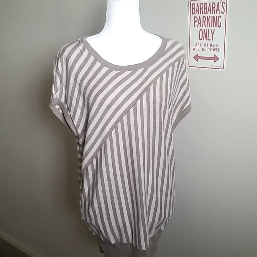 BANANA REPUBLIC STRIPED CAP SLEEVE TUNIC